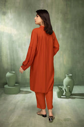 2-Pc Silk Shirt With Silk Qlot Trouser CPG22-08-S